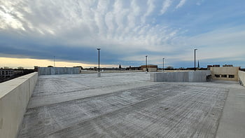 střešní, budova, město, kenosha, městský, venku, wisconsin, usa, nebe, mraky, Lakefront