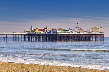 Brighton, Brighton Pier, Inghilterra, Sussex, costa, lungomare, turismo, pastello