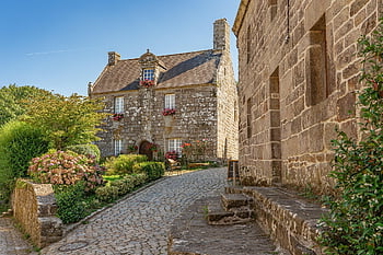 vesnice, staré vesnice, staré domy, středověký, francouzské vesnice, architektura, budova, locronan, finistère, brittany, Francie