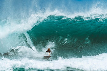 surfing, foamy waves, sea, massive turquoise wave, surfer, extreme skill, adventure, action shot, navigating waves, ocean sports, water sports