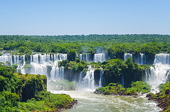 waterfall, iguazu, nature, cataracts, river, brazil, wild, water, landscape