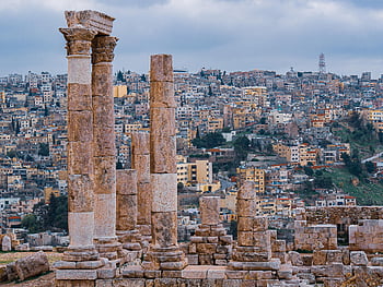 amman, jordan, citadel Hill, columns, ruin, temple, historical, ancient, capital City, to Travel, tourism