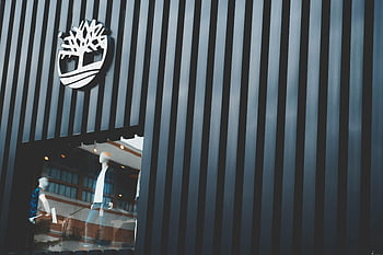 woodland logo, Moderní výkladní skříň, figuríny, módní displej, taipei, městském prostředí, maloobchod, módní maloobchod, manekýn displej, obchod přední, Timberlandská značka