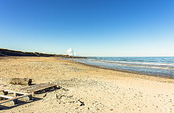 beach, sea, pollution, north Sea, sand Dunes, nature, sand, water, horizon, midday Sun, denmark