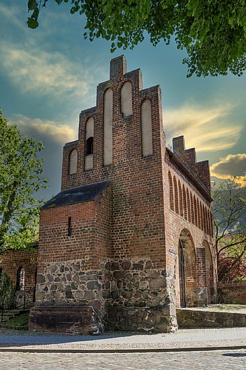 prenzlauerská brána, muzeum, starý, městská zeď, templin, uckermark, architektura, historický, historické centrum, středověk, kamenná zeď