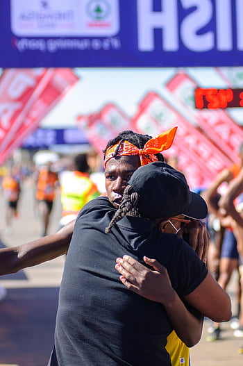 athletes, marathon, finish Line, runners, sport, hugging, athlete, running, hug