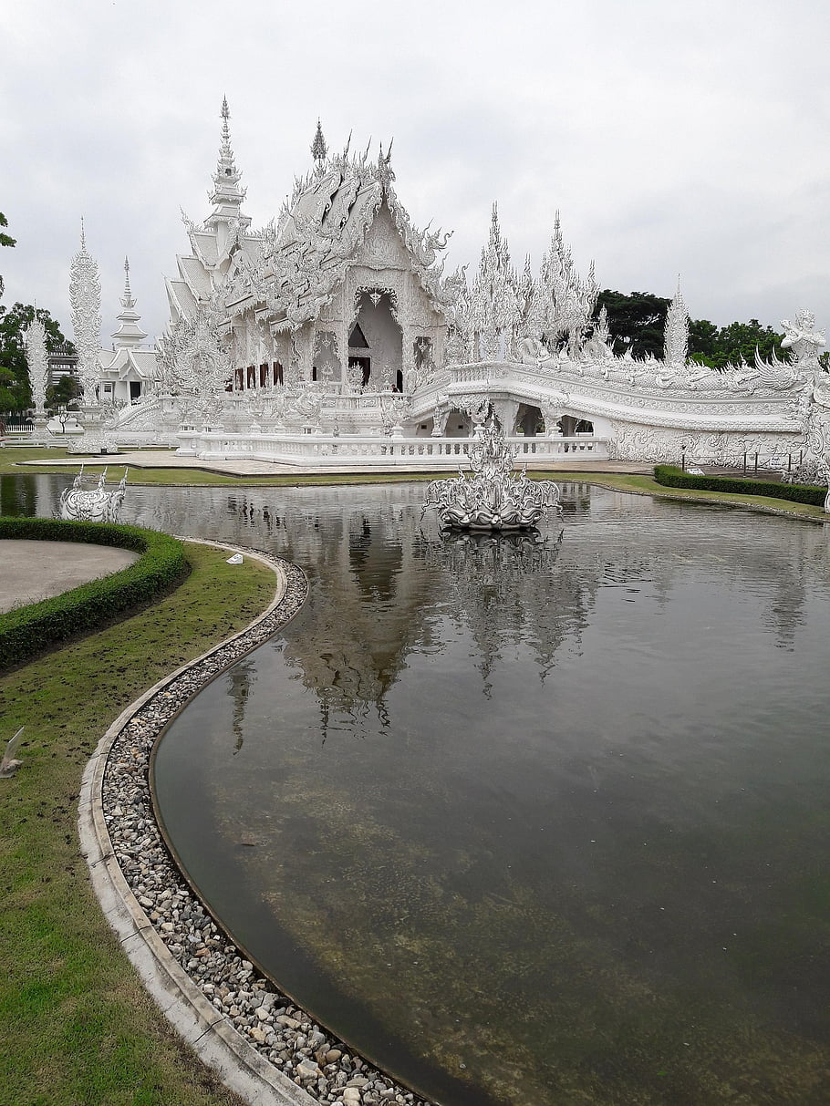 jezero, pevnost, mezník, turistická atrakce, Chiang Rai, Thajsko