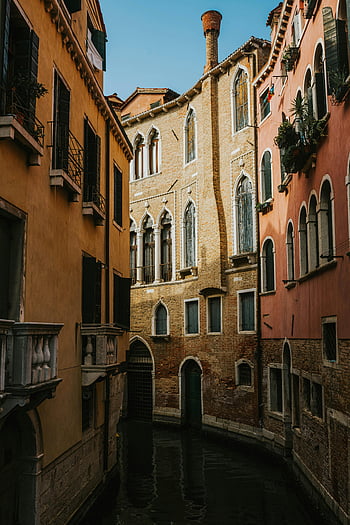 Venezia, Italia, canale veneziano, edifici storici, città vecchia Venezia, Case pittoresche, canale affascinante, architettura storica, case sul canale, architettura veneziana, Canale italiano
