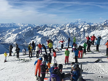 panoráma, švýcarsko, Alpy, lyžování, snowboarding, cestovat, zimní, Studený, led, sníh, lavina