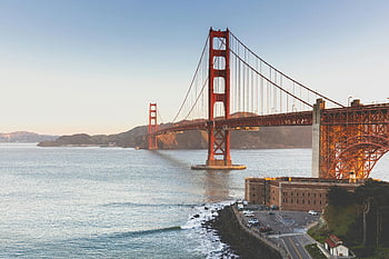 Golden Gate Bridge, San Francisco, California, sunset, bay views, scenic, waterfront, iconic landmark, suspension bridge, travel destination, cityscape