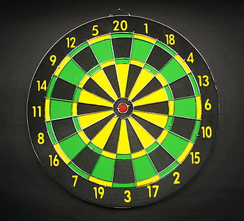 dartboard, green yellow black, round dartboard, black background, vibrant dartboard, game enthusiasts, strategy skill, dart game, dart playing, dart target, dart board