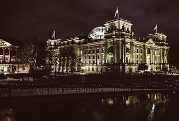 berlin, parliament, night, illuminated, germany, glass Dome, government District, sightseeing, dome, architecture, capital City