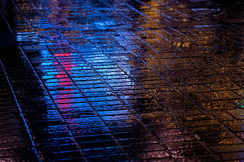 night View, neon, light, night, city, illumination, landscape, street Lights, atmosphere, road