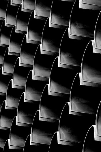 black and white abstract, architectural shapes, repetition, design complexity, monochrome pattern, abstract architecture, geometric design, black and white photography, architectural details, modern architecture, abstract art