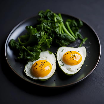 ai Generated, fried Eggs, breakfast, eggs, food, delicious, protein, vegetables
