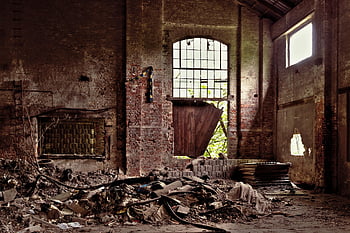 building, ruin, old, abandoned, expired, garbage, waste, decay, dilapidated, industrial Site, factory Building