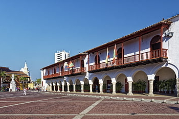 colombia, cartagena, city, city Square, colonial Building, travel, building, architecture, colonial Style, historical