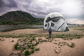 hvězdné války, úderné oddíly, hračka, stormtrooper, sci-fi, fotomontáž, photoshop, rhine, tok, dračí skála, fantazie