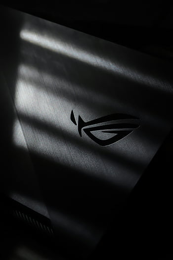 asus, republiky hráčů, loga, Černý a bílý, černobílý, dramatické světlo, Stínové efekty, technologie, značka, symbol