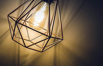 rustfritt stål lampe, Geometrisk jernramme, anheng lys, lys pære, veggmontert lys, moderne belysning, interiørdesign, hjemmedekorasjon, Stilig lampe, geometrisk design, vegglys