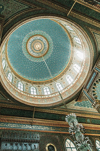 Yıldız Hamidiye Mosque, interior design, blue dome, intricate details, mosque architecture, Islamic art, chandelier, ornate ceiling, religious space, cultural heritage, Turkish mosque