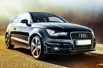 černá audi kupé, luxusní auto, elegantní design, prázdné silnici, vysoce kvalitní obrázek, černé auto, hnědá cesta, elegance, Napájení, audi, kupé