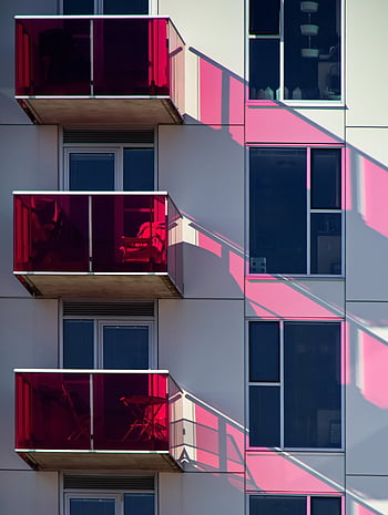 gebouw, balkons, buitenkant, architectuur, ontwerp, stad, facade, stedelijk, glas, modern, patroon