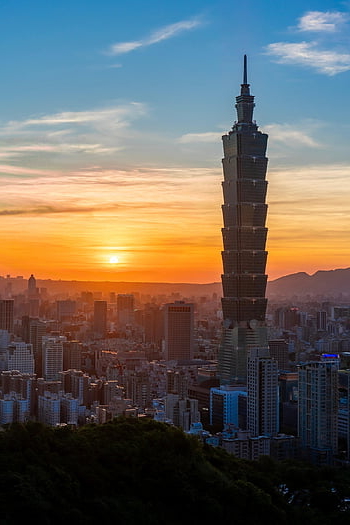 tramonto, natura, taipei, Taiwan, taipei 101, grattacielo, urbano, costruzione, moderno, Asia, metropoli