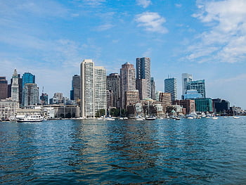 boston, Boston limanı, massachusetts, Cityscape, Kent, binalar, ufuk çizgisi, Amerika Birleşik Devletleri, manzara, şehir merkezinde, Defne