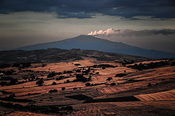 etna, sicily, catania, volcano, smoke, smoking, lava, volcanic, landscape, italy