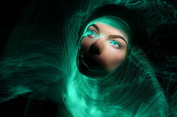 woman, face, light Painting, magical, imagination, mystical, surreal, abstract, colorful, lights, lighting