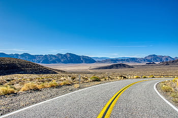 route, chaussée, désert, vallée, Autoroute, aride, paysage, Amérique, la nature, Etats-Unis