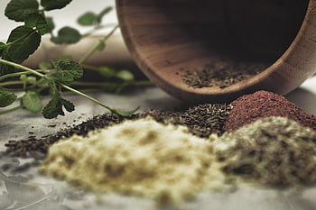 palička, byliny, koření, jídlo, máta, přísad, tymián, rozmarýn, paprika, detailní, přísada