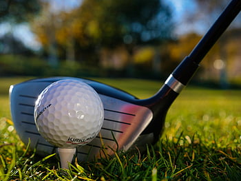 golfpallo, Golfklubi, lähikuvaus, rehevä vihreä ruoho, urheilun harrastajat, yksityiskohtainen lähikuva, golfvarusteet, Golf-kurssi, golf, golftarvikkeet, golf-tee