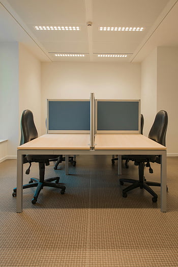 office space, partitioned desks, ergonomic chairs, rolling chairs, contemporary office, white cubicle, modern workspace, office furniture, desk partitions, office design, ergonomic seating