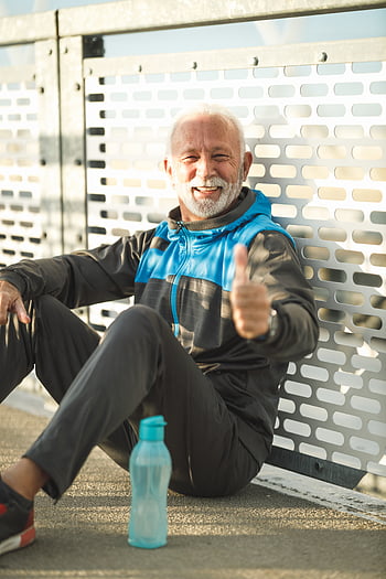 sportovec, odpočívá, cvičení, aktivní, senior, muž, mužský, sport, osoba, zdatnost, životní styl