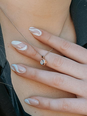 manicured nails, artistic design, delicate pendant necklace, diamond necklace, close-up photo, woman wearing necklace, nail art, pendant jewelry, elegant jewelry, hand jewelry, skin tone