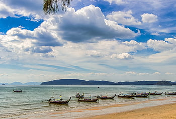 thailand, krabi, nature, island, summer, beach, landscape, travel, tourism, blue, sky