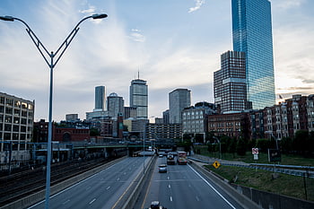 città, autostrade, edifici, strada, centro, viaggio, macchine, bicchiere, grattacielo, quartiere, paesaggio