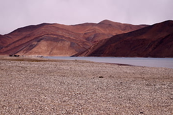 danau, gunung, pasir, gurun, danau pangong, Kashmir, agama Buddha, di luar ruangan, pariwisata, himalaya, perjalanan