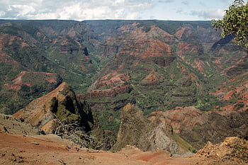 kaňon, waimea kaňon, kauai, hawaii, hory, geologie, usa, eroze, útes