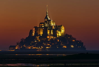 mont Saint Michel, abbey, nature, normandy, france, landscape, sea