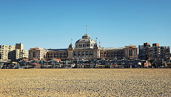 přímořské letovisko, Pier Hotel, pláž, písek, prázdnin, cestovní ruch, Severní moře, Nizozemí, Holandsko, scheveningen, krajina