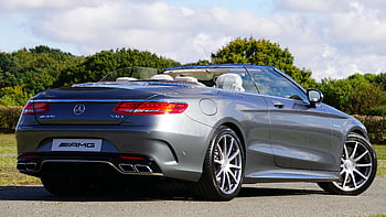 メルセデスベンツ、 S63 AMG、 コンバーチブル、 銀、 屋外の、 ハートフォードシャー、 英国、 高級車、 AMG、 メルセデス、 コンバーチブル車