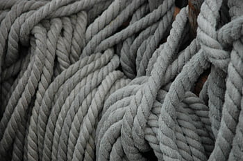 plachetnice, Lodní doprava, šňůry, lano, dobře běží, uzel, námořnictví, vysoká loď, zblízka, detail výstřel, upevnění