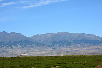 yurt, mountain, mongolia, nature
