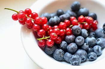 fresh berries, blueberries, red currants, healthy eating, vibrant bowl, fresh fruit, healthy food, berry bowl, table, fruit bowl, healthy diet