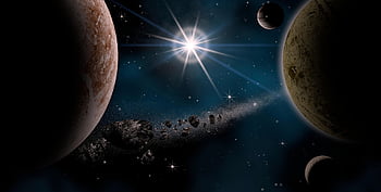 prostor, vesmír, galaxie, noční obloha, nebe, noc, měsíc, hvězd, asteroid, meteorit, kometa