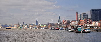 hamburg, port, elbe, elbphilharmonie, northern Germany, hanseatic City, nature, shipping, landungsbrücken, water