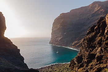 sailing, sailboat, nature, yacht, anchoring, bay, sea, canary Islands, spain, catamaran, tenerife
